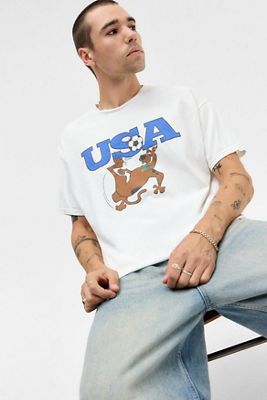 UO White USA Scooby Doo T-Shirt