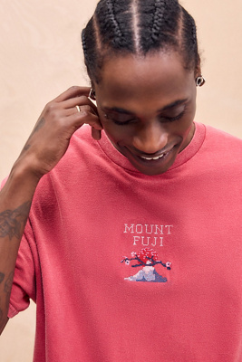 UO Red Mount Fuji T-Shirt Product Page