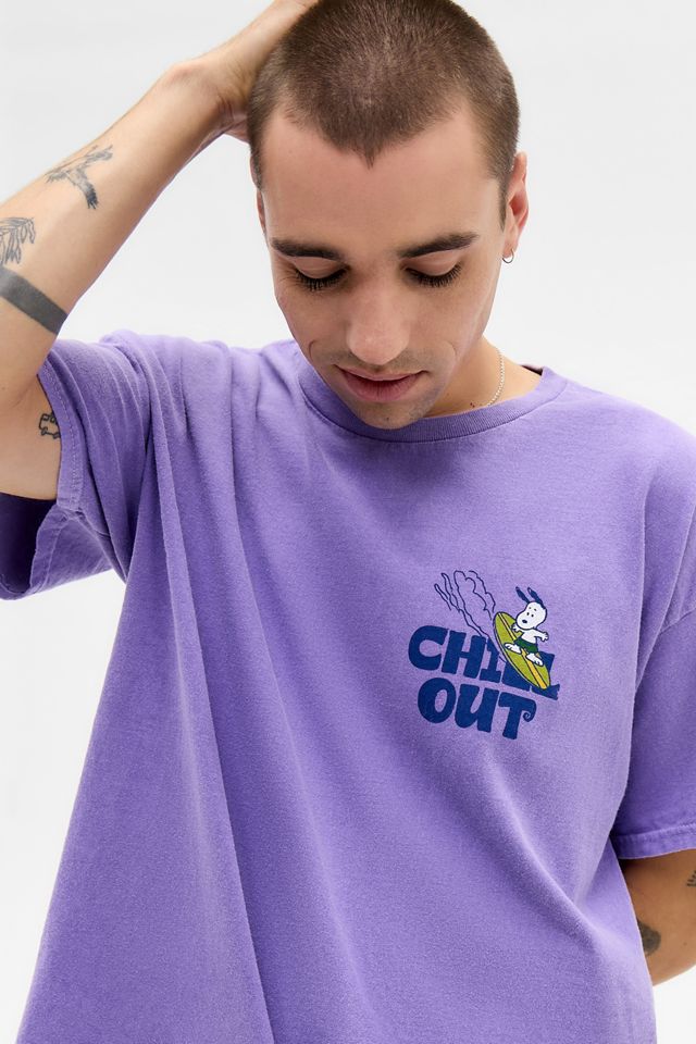 UO Lila Chill out Snoopy T-Shirt #1