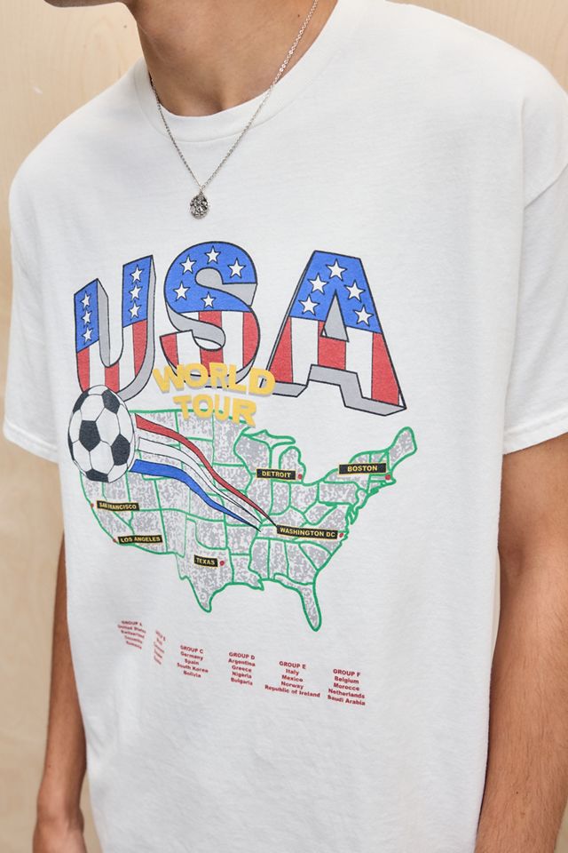 T-shirt UO blanc USA World Tour #2