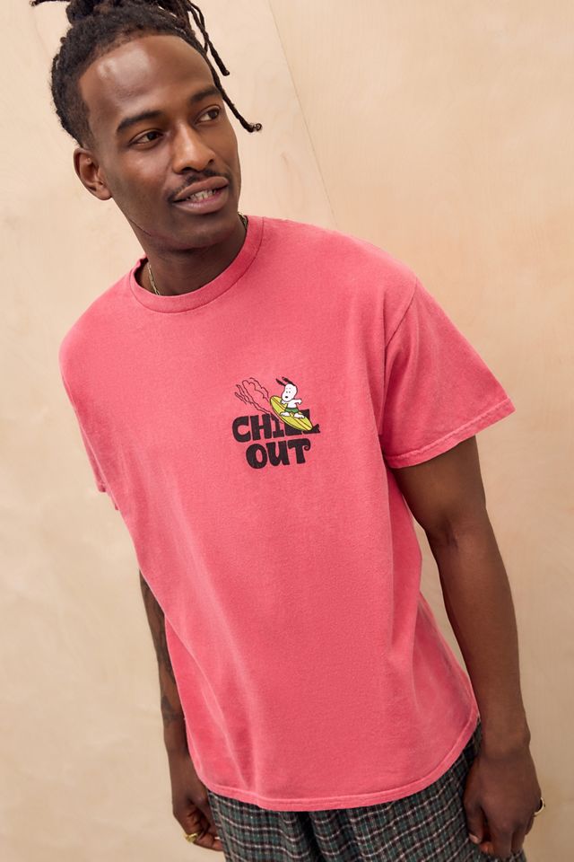 UO Red Snoopy Chill Out T-Shirt #3
