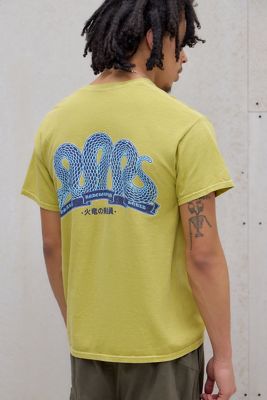 UO Limetten-Schlangen Grunge T-Shirt
