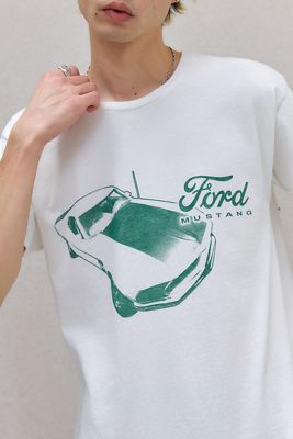 T-shirt UO blanc Ford Mustang