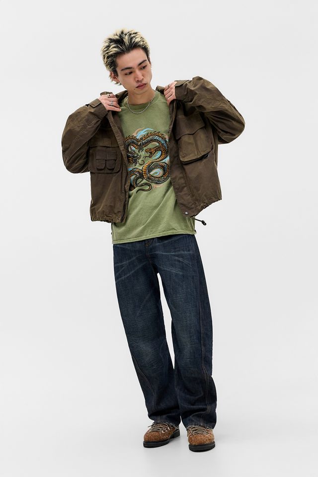 UO Green Dragon Snake T-Shirt #1