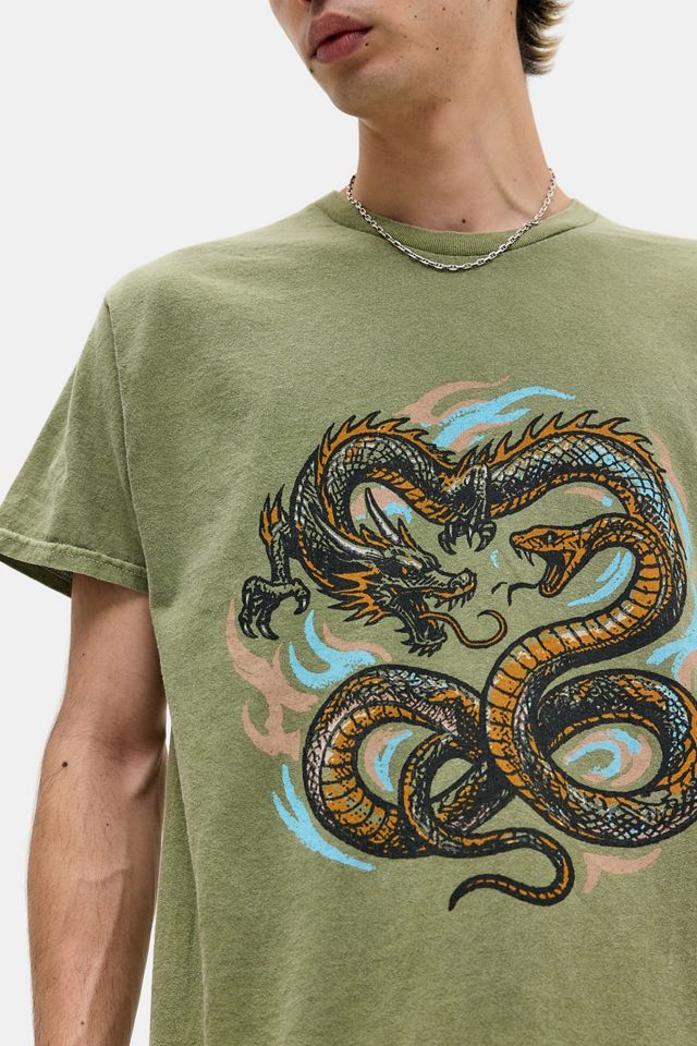 UO Green Dragon Snake T-Shirt #2