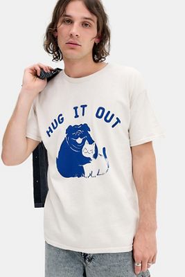 T-Shirt UO Ecru Hug It Out