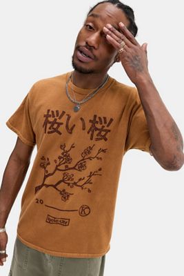 UO Braunes Kyoto Branch T-Shirt