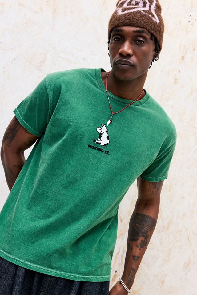 T-Shirt UO Green Milking It #1