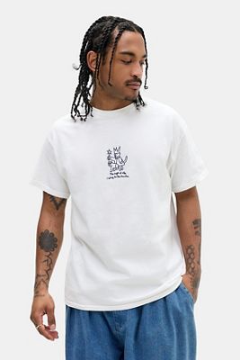 UO White Embroidered Type Of Vibe Graphic Tee