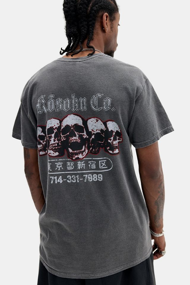 T-Shirt UO con Teschio Nero #3