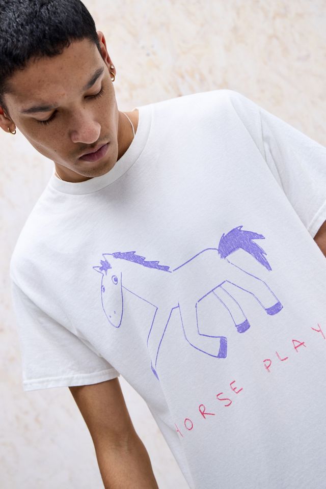 UO White Horseplay T-Shirt #2