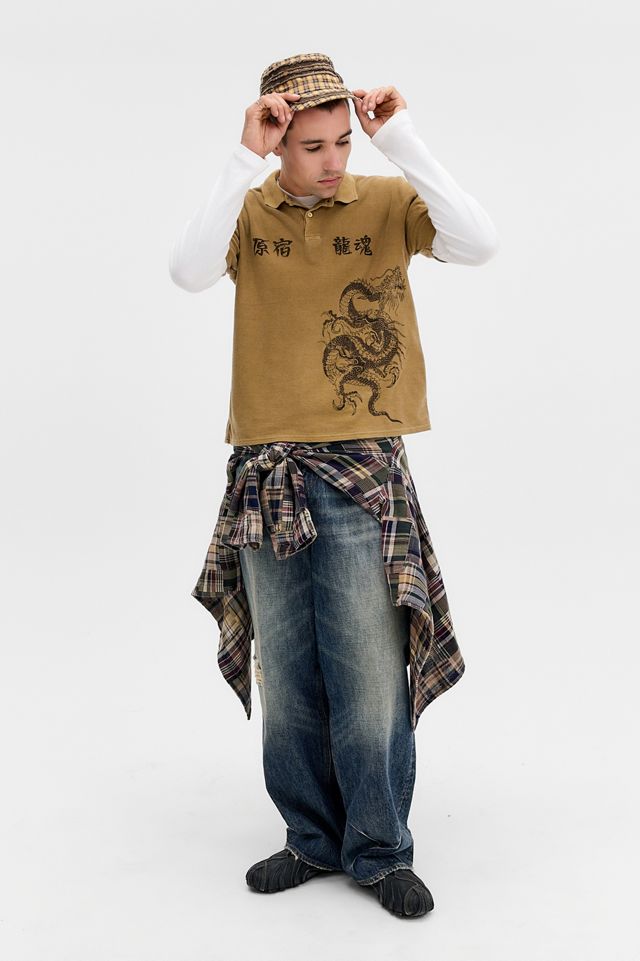 Archivis Dragon Shrunken Polo Shirt #1