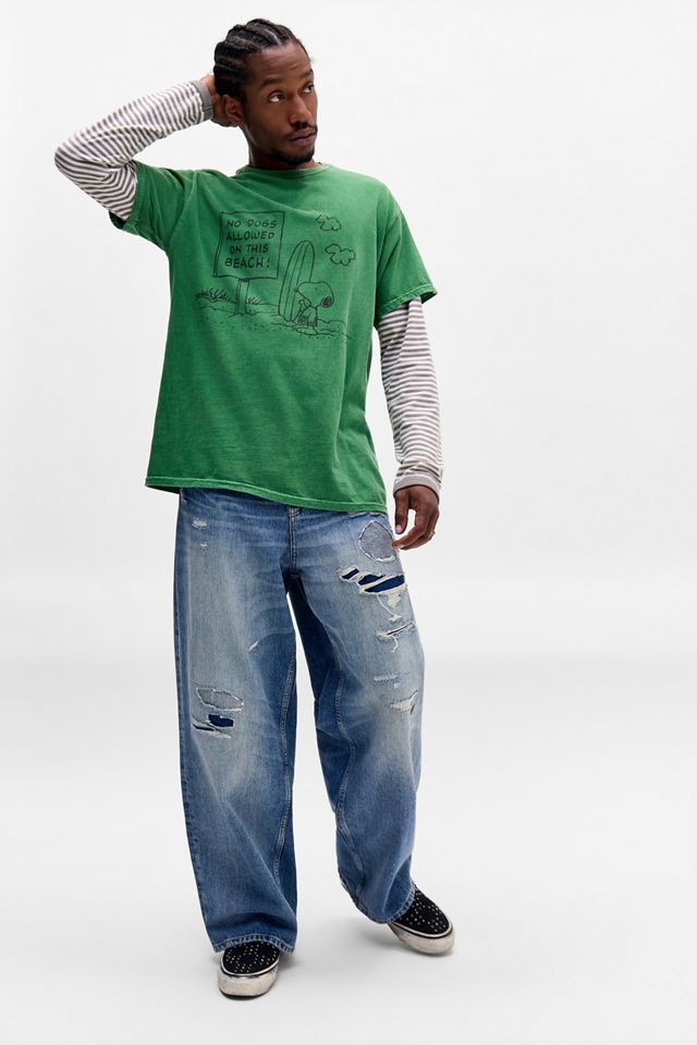 T-shirt de plage Snoopy vert UO #1