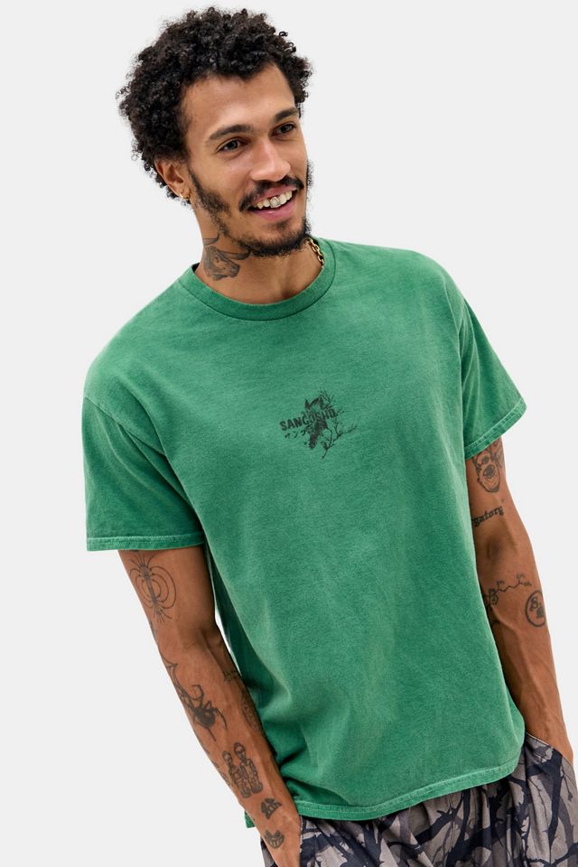 UO Grünes Sangoshi Fisch Grafik T-Shirt #3