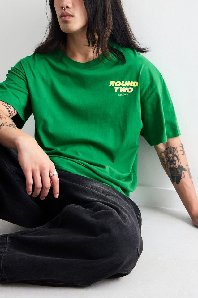 Round Two UO Exclusive Green Hiking Star T-Shirt #1