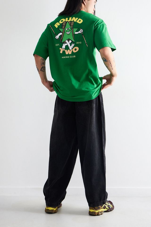 Round Two UO Exclusive Green Hiking Star T-Shirt #2