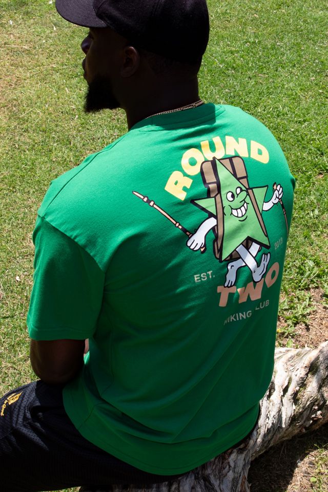 Round Two UO Exclusive Green Hiking Star T-Shirt #3