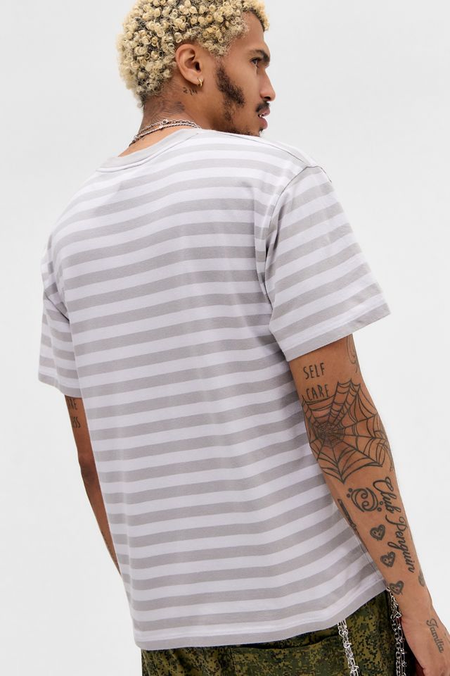 No Problemo Grey Striped Short Sleeve T-Shirt #3