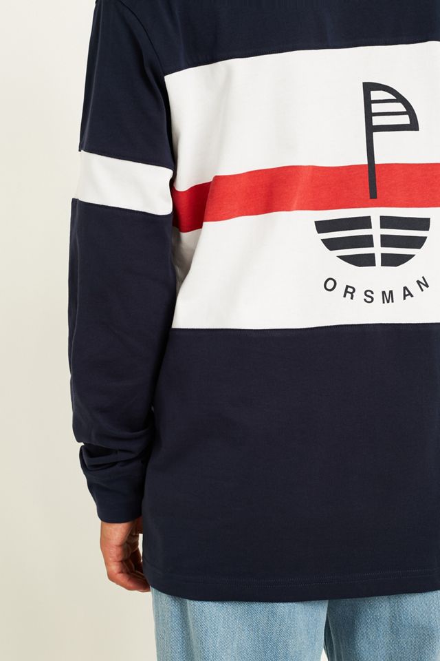 Orsman – Longsleeve „Bow“ in Marineblau mit Streifendesign #3