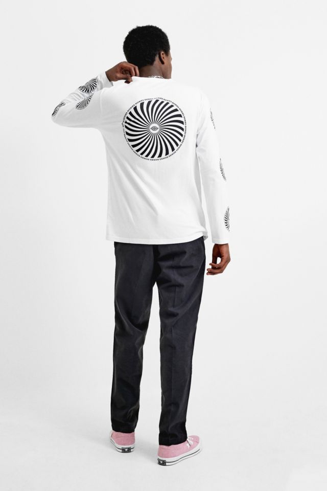Dickies UO Exclusive Lisle White and Black Long-Sleeve T-Shirt | Urban ...