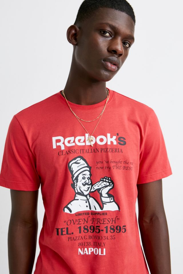 Reebok pizza t shirt on sale