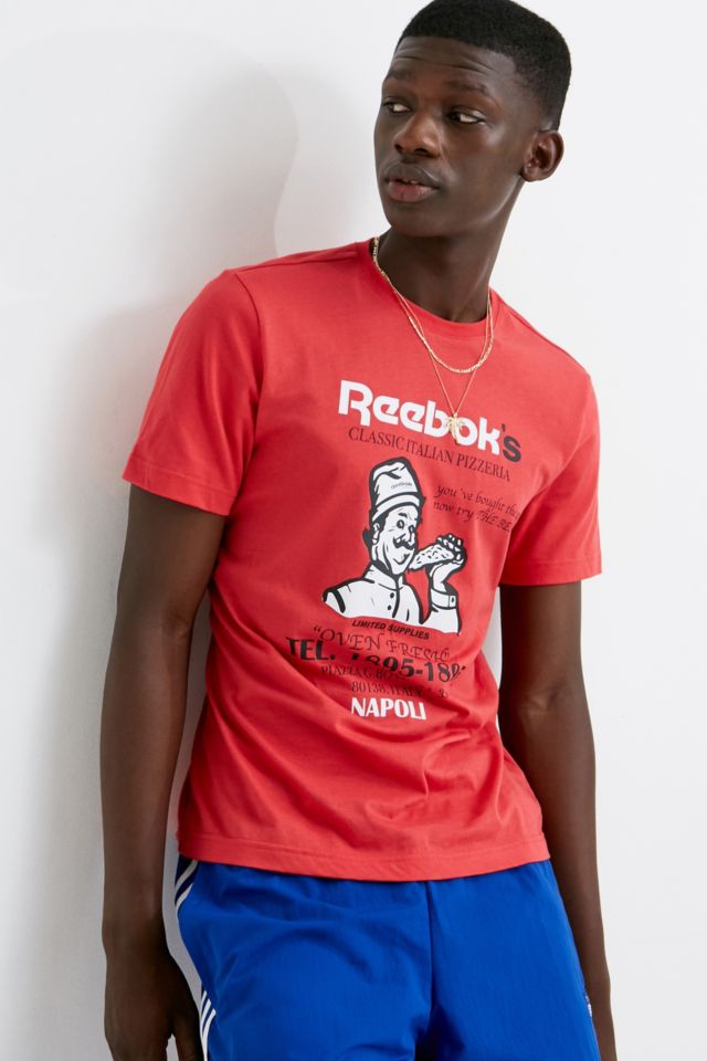 Reebok pizza cheap t shirt