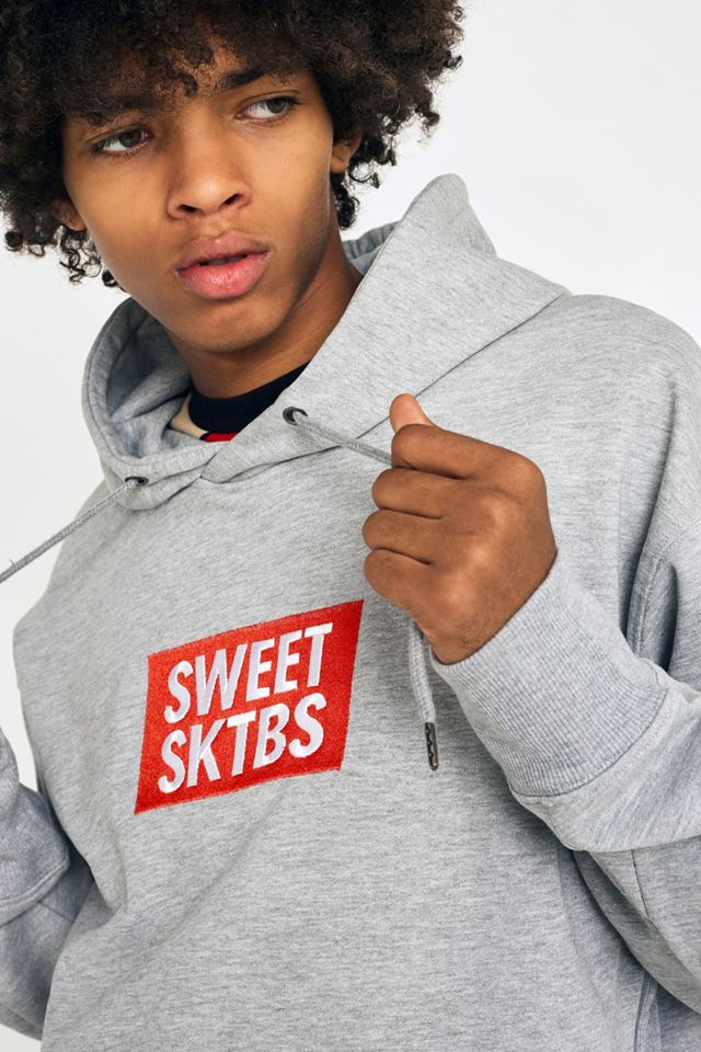SWEET SKTBS - Sweat à capuche gris ample style années 90 #1