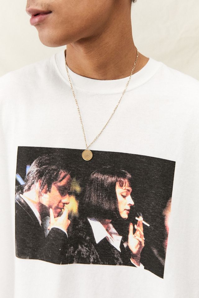 UO White Pulp Fiction Print T-Shirt #1