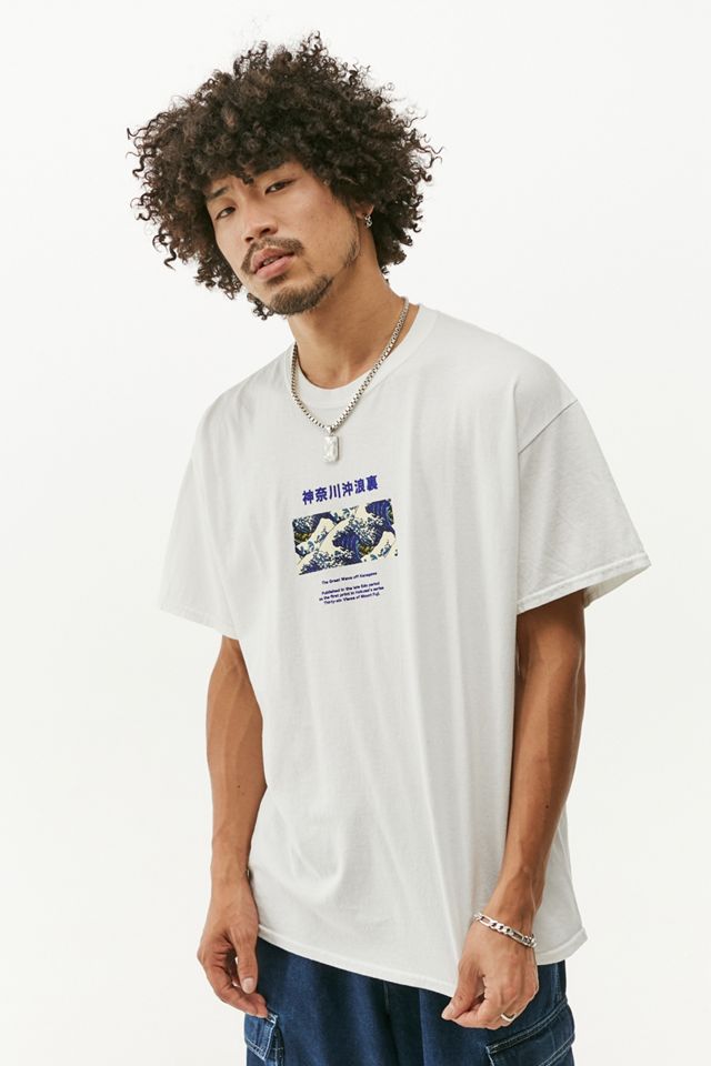 UO White Hokusai Poster T-Shirt #2