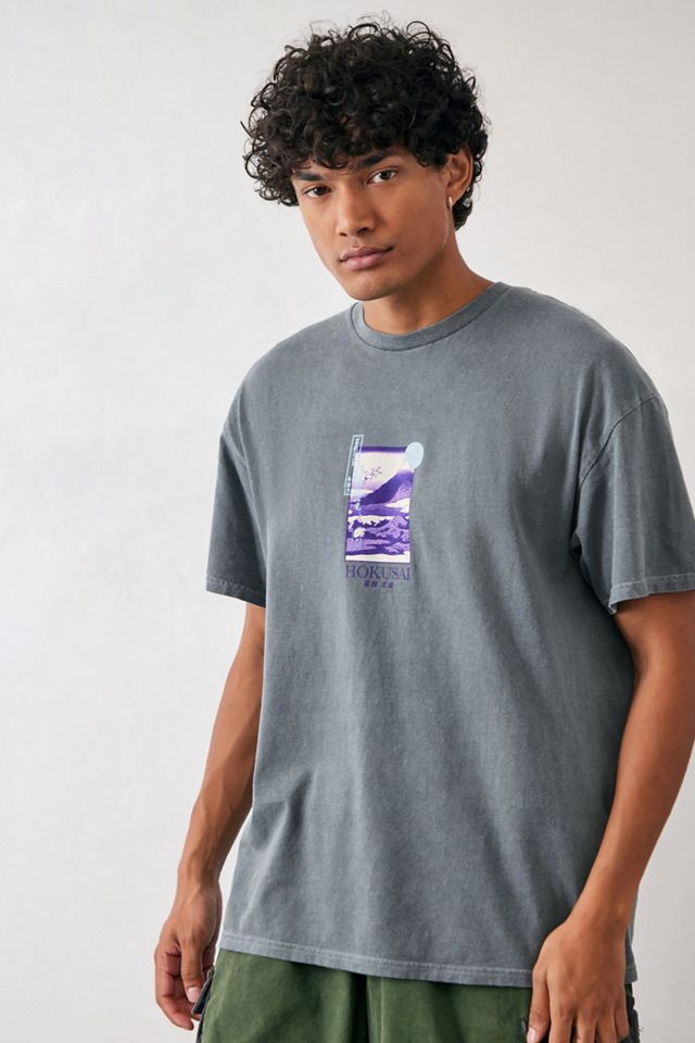 UO Dark Teal Hokusai T-Shirt  #1