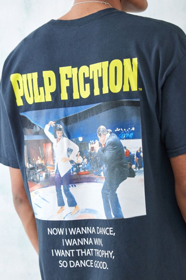 UO Black Pulp Fiction Dance T-Shirt | Urban Outfitters UK