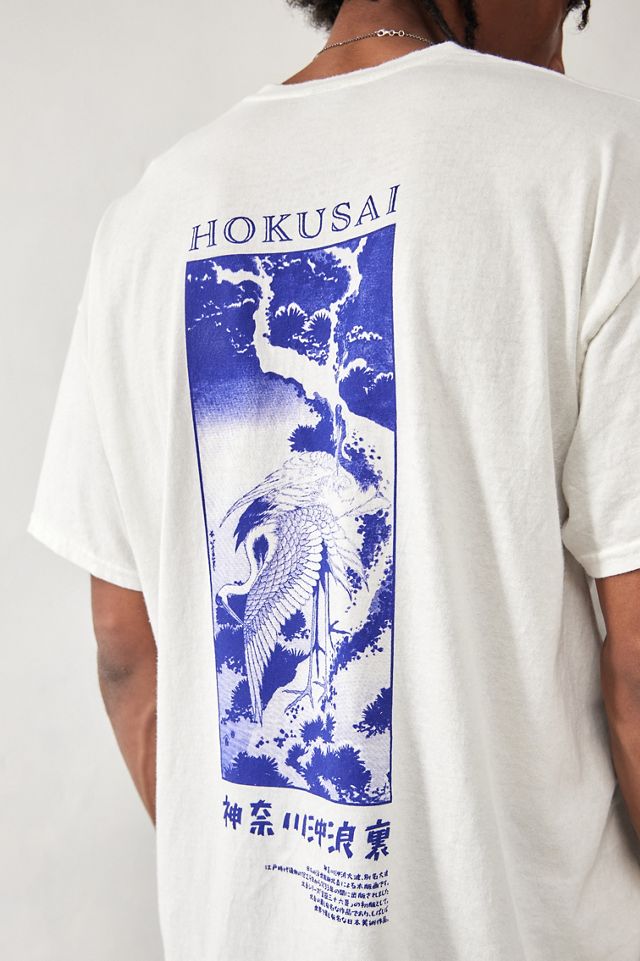 T-shirt UO blanc Hokusai Crane #3