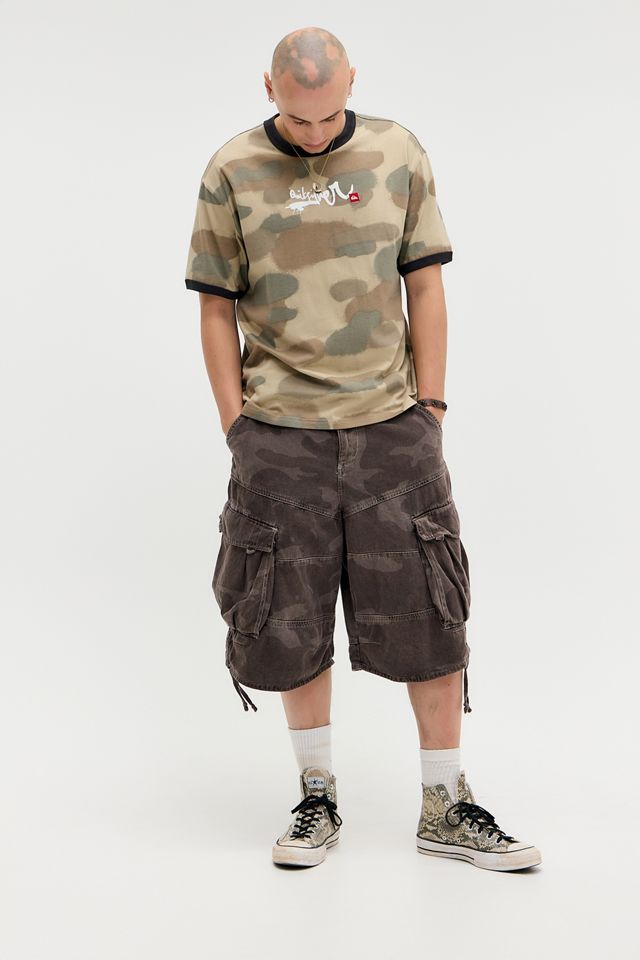 T-shirt à bords contrastants Quiksilver UO Exclusive Camo #1