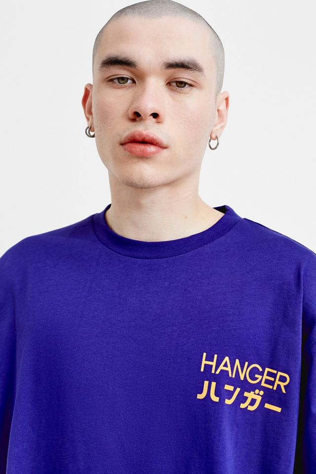 HANGER UO Exclusive Sleepy Chan Blue Short-Sleeve T-Shirt #3