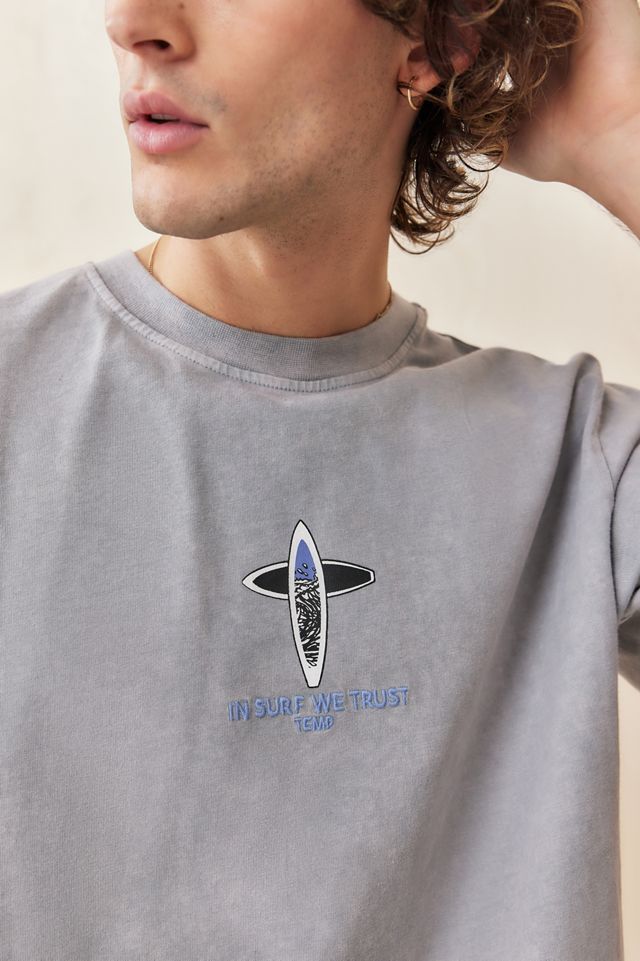 Temp Surf Co T-Shirt de Confiance Délavé à l'Acide UO Exclusive #1