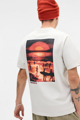 Temp Surf Co Sunset Graphic T-Shirt - White L at Urban Outfitters