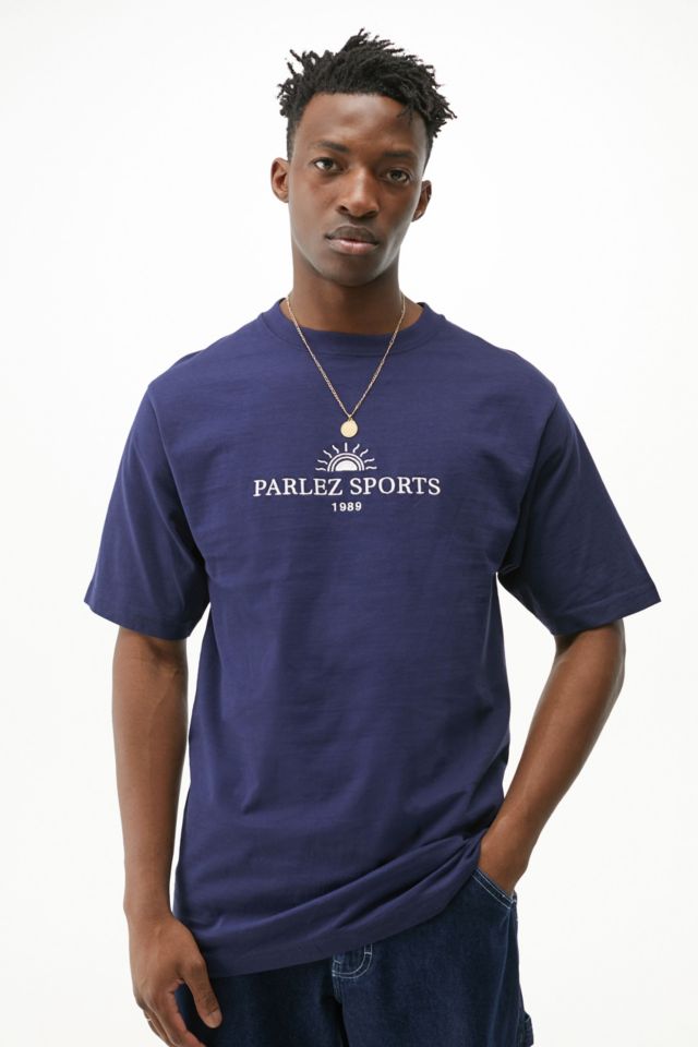 Parlez Navy Signus T-Shirt | Urban Outfitters UK