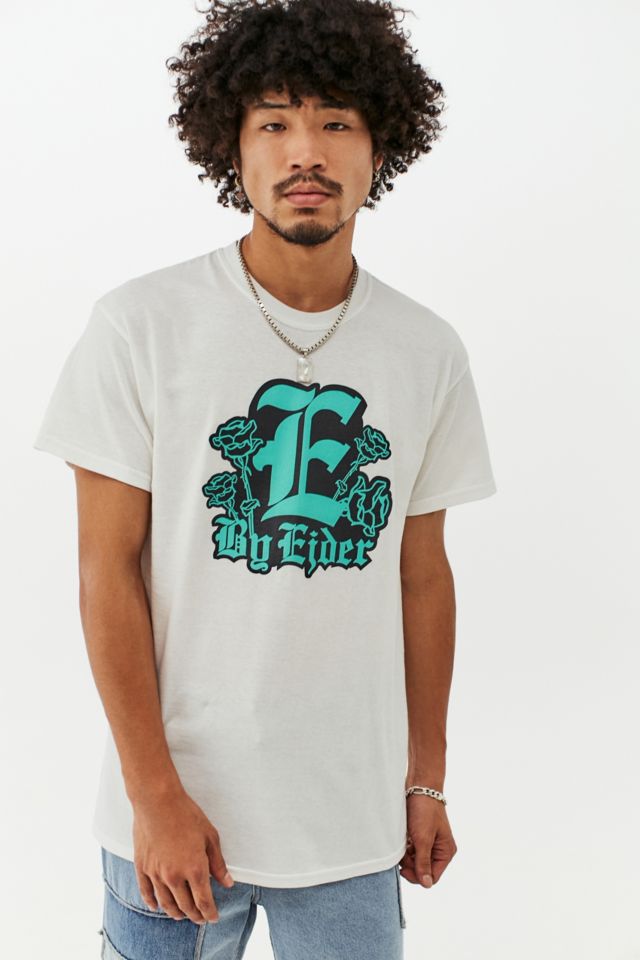 E BY EJDER White Old English T-Shirt | Urban Outfitters UK
