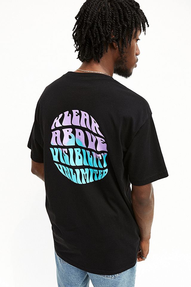 KAVU Black Klear Above Visibility T-Shirt | Urban Outfitters UK