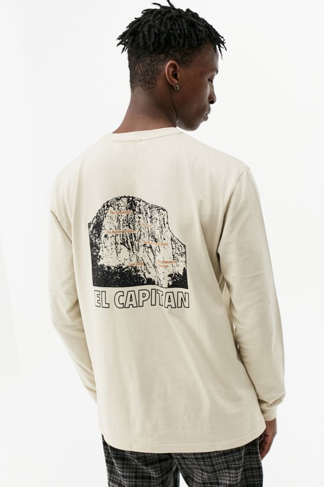 Gramicci Cream Long Sleeved El Capitan T-Shirt | Urban Outfitters UK