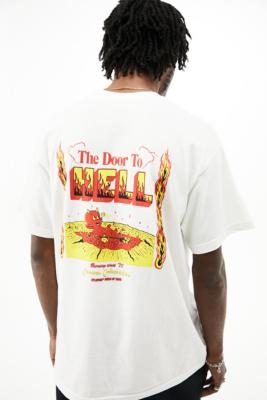 PLAYDUDE UO Exclusive White Door To Hell T-Shirt