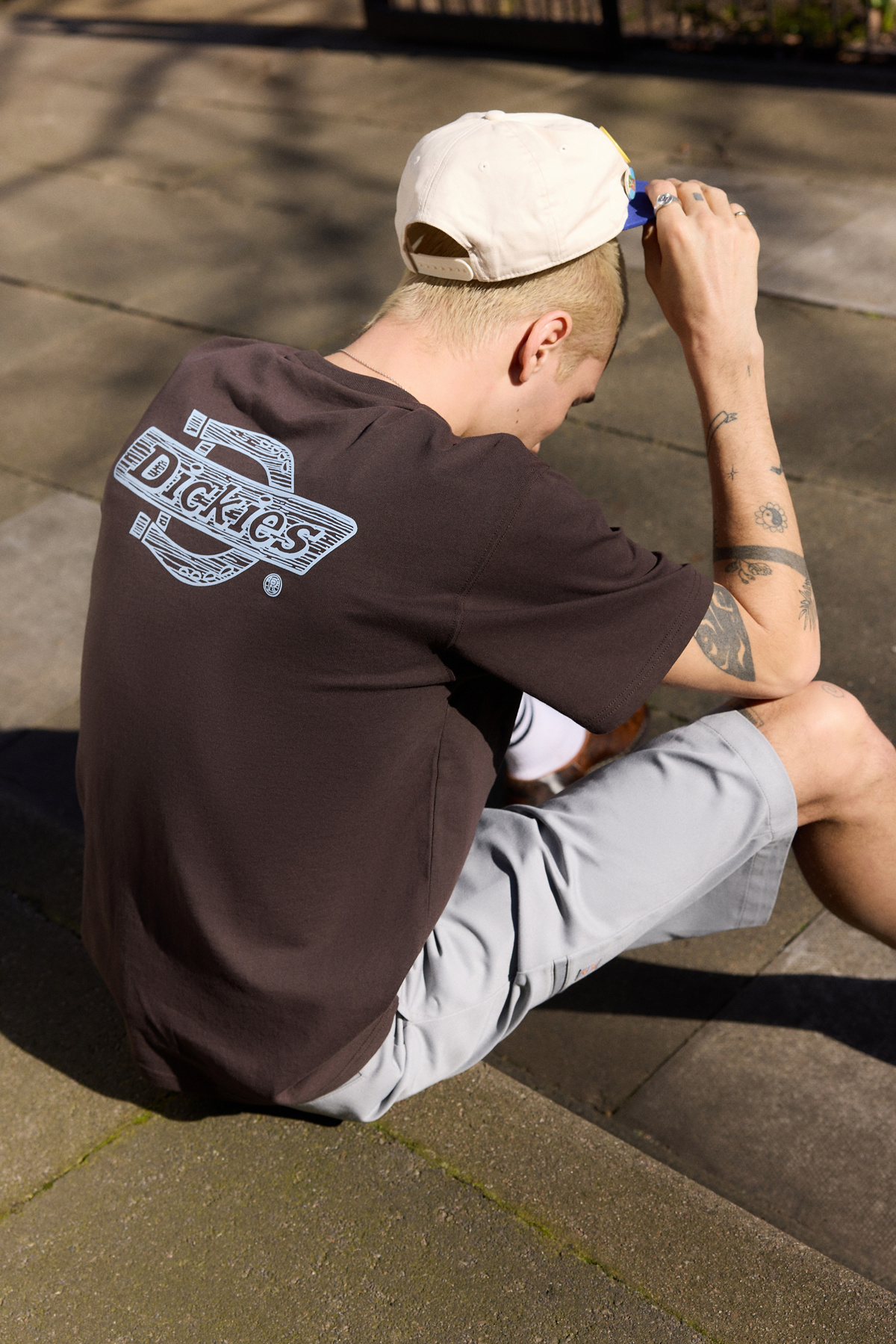 Dickies UO Exclusive Brown Wood Logo T-Shirt