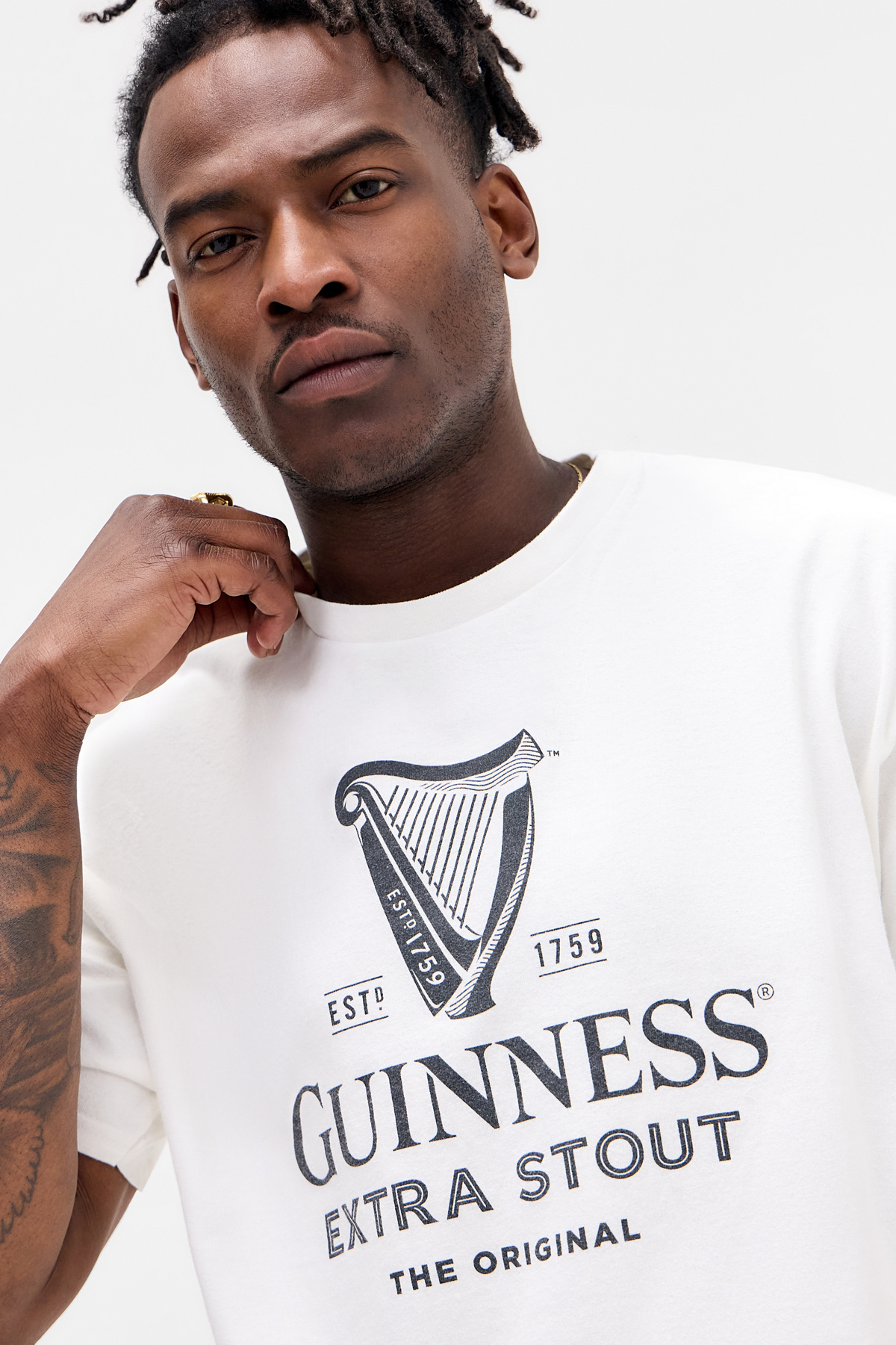 Basic Pleasure Mode UO Exclusive White Harp Guinness T-Shirt