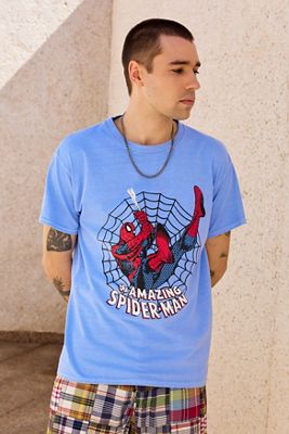 Camiseta Azul de Spiderman UO