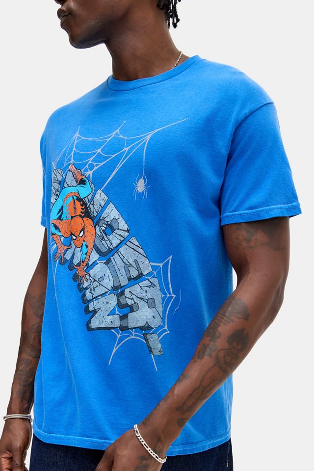 UO Blue Spiderman Web T-Shirt #2