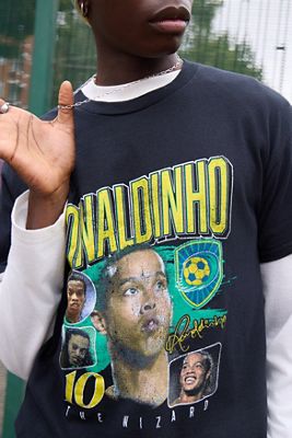 UO Black Ronaldinho Graphic Tee