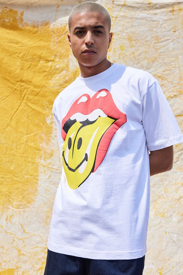Market X Smiley X Camiseta blanca de los Rolling Stones #1