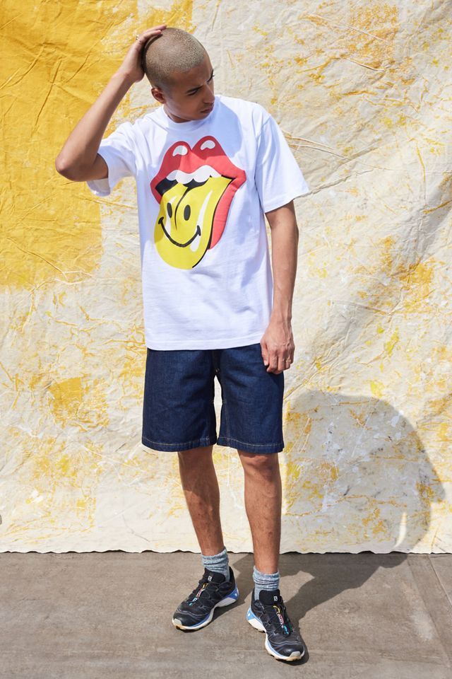 Market X Smiley X Camiseta blanca de los Rolling Stones #2