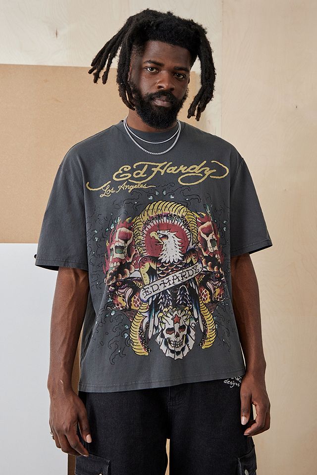 Ed Hardy UO Exclusive Giant Defender T-Shirt