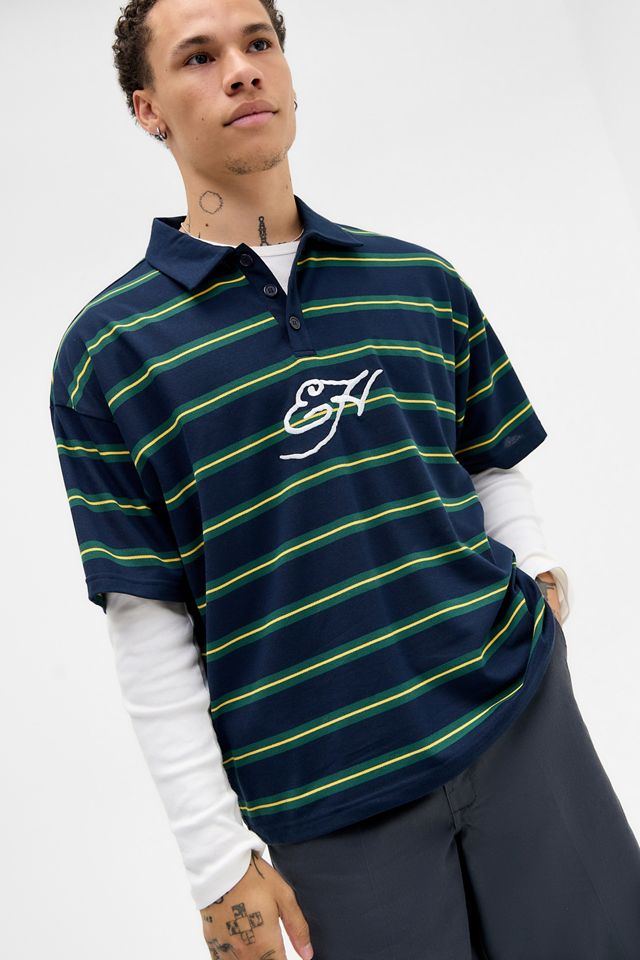 Ed Hardy UO Exclusive Navy Rose Stripe Top #1